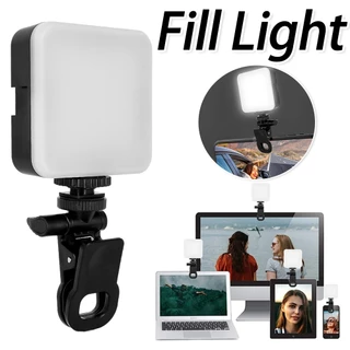 Luz De Vídeo LED-Minifocus Selfie Light-Para Câmera/Tablet/Laptop-Preenchimento De Maquiagem Fotográfica-Clip Portátil Na-Lâmpada De Brilho Ajustada Smartphone
