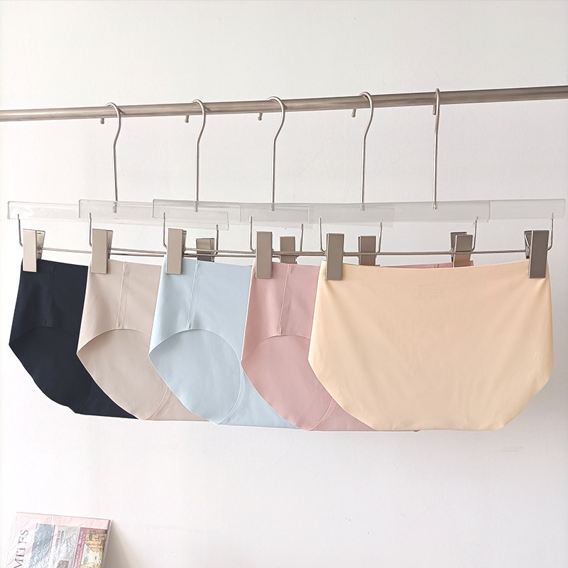 Calcinha Esportiva Calça De Verão Feminina De Seda Gelada Sem Costura Triangular Confortável De Meia Altura
