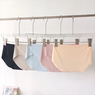 Calcinha Esportiva Calça De Verão Feminina De Seda Gelada Sem Costura Triangular Confortável De Meia Altura