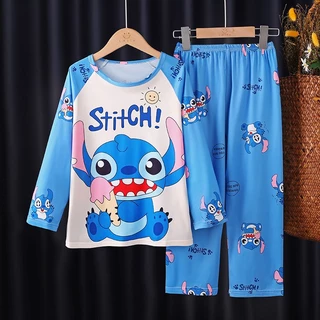 Pijama infantil Meninos Meninas Autumn Fashion Cartoon Thin Style Homewear /3-14 anos Conjunto infantil em Oferta na Shopee