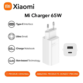 Carregador Rápido USB Tipo-C De Saída Smart Xiaomi GaN 65W Original PD 48 % Smaller 20V = 3.25A 10V 5A Para Phone