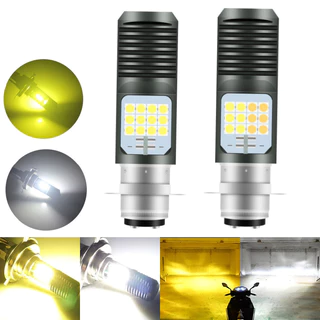 1 Pçs Led Lâmpadas De Farol Da Motocicleta P15D Duas Cores Hi Lo Feixe Moto Luz Dianteira Scooter mio125