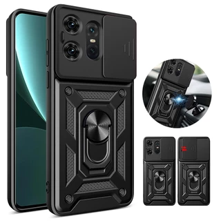 Caixa Para O Telefone Motorola Moto Edge 50 Pro Edge50Pro Câmera Deslizante À Prova De Choque Carro De Luxo Porta-Anel Magnético Proteção De Silicone Capa Dura I9