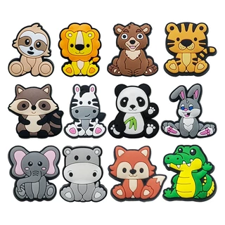 Jibbit Para Croc Zoológico Animais série Shoe Charms Acessórios De Calçados PVC Com Fivela