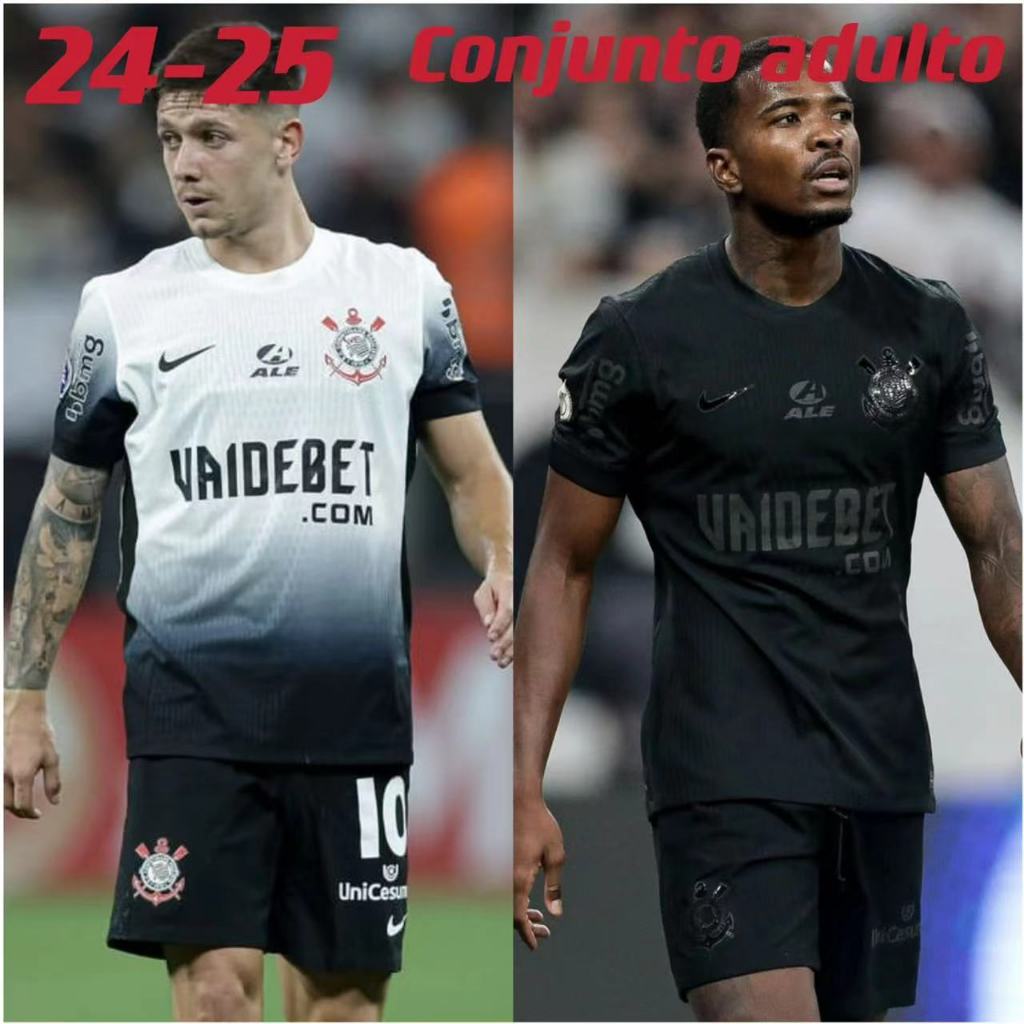 Corinthians 2024/2025 Alta qualidade 1:1 camisa tailandesa Home jersey shirt sponsor S-4XL