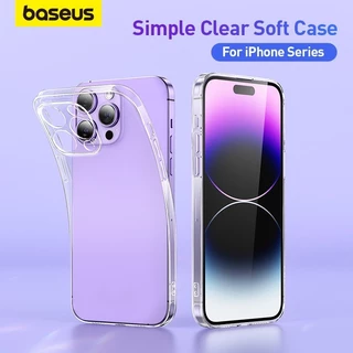 Baseus Capa Transparente Para iPhone 15 14 13 12 11 Pro Max Plus Macia TPU X XS XR Traseira Len