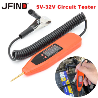 Visor Digital LCD 5-32V Caneta de Teste de Circuito de Tensão para Carros e Motocicletas