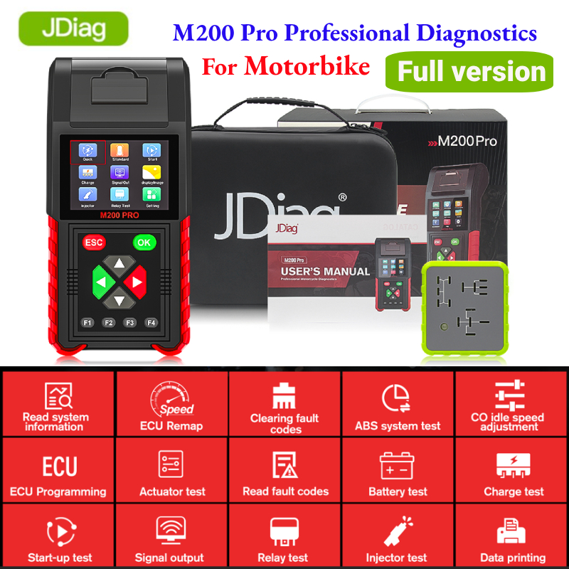 JDiag M200 Pro Scanner De Diagnóstico Motor De Motocicleta Para Honda ...