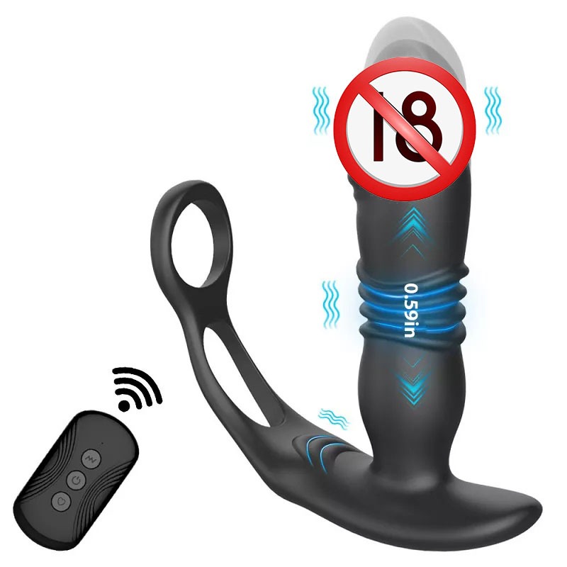 plug anal masculino Vibrador Ponto G + Plug Anal P + Egg Masturbador Masculino + Anel Peniano +  Gel Estimulador Anal - Acessórios para Bem-estar Sexual