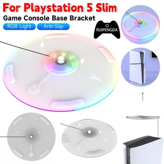 Suporte Vertical Para Console Fino PS5 RGB Base De Jogo Com Display LED Estável PS5 Versão Slim Disc/Digital Acessórios