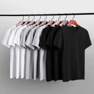 Nova Camiseta Masculina De Manga Curta Casual De Pescoço Redondo Mais Comercial De Algodão