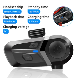 Bluetooth 5.3 Capacete De Motocicleta Sem Fio Fone De Ouvido À Prova Dágua