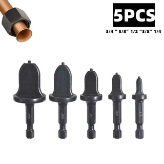 Conjunto de 5 peças Flange de tubo de cobre, 3 /4, 5 /8, 1 /2, 3 /8, 1 /4 Expansor