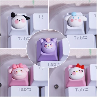 Keycap Cute Kuromi Melody Jade Gui Dog 3D Teclado Mecânico ESC Único De Faça-Você-Mesmo