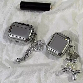 Capa Macia Para Fone De Ouvido Silver Street Fashion Balloon Dog Pendant Airpods 3 2021 1 2 Pro 4 2024