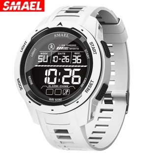 SMAEL Relógio Esportivo Multifuncional À Prova D'água Para Homens TPU Strap LED Display Semana E Calendário Eletrônico D'água