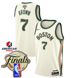 2023-24 Final Masculino Camisa NBA Boston Celtics Jaylen Brown Regata Cidade Camiseta Branca De Basquetebol Jersey