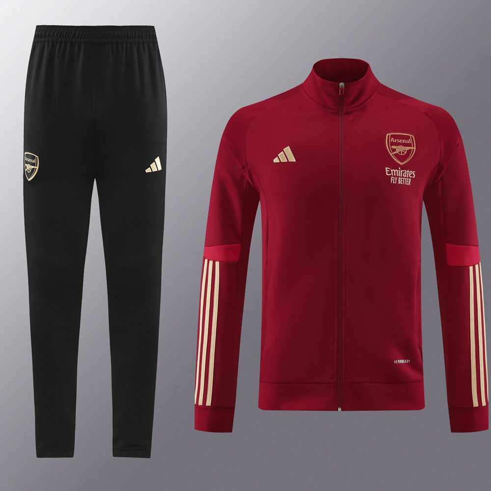 24-25 Arsenal Conjunto Crimson Jaqueta De Treinamento De Futebol