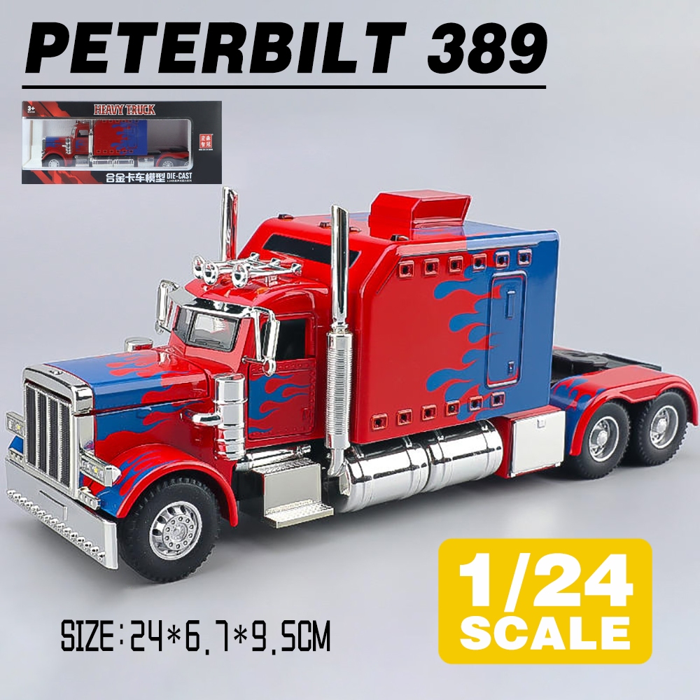 Peterbilt MODEL 389 トレーラーミニカー KLT 1 : 24 Peterbilt 389 Metal Alloy Toys Car Modelo De Carro De