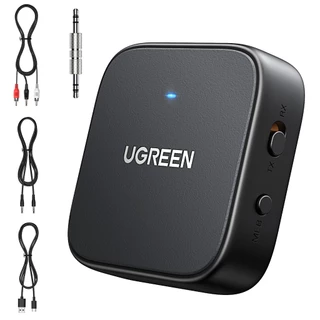 Receptor Do Transmissor UGREEN 2 Em 1 Bluetooth 5.2 , Adaptador Sem Fio De 3,5 Mm , Compatível Com TV , Airpods , Avião , Suporta Conexão De Dois Fones De Ouvido No Modelo TX