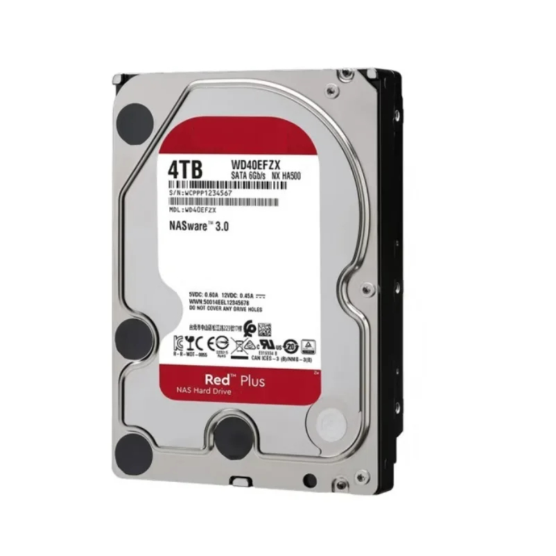 Novo Disco Rígido Interno 1-4TB VV D Red Plus NAS 5400 RPM , SATA 6 Gb/s , CMR , 128 MB Cache , 3,5 "-WD40EFZX