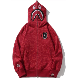 Nova BAPEe Shark Camuflagem Homens Camuflagem Homens Mulheres Casual Hooded Jacket 0511