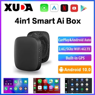XUDA Carplay Ai Tv Box A133 4 Core 2 + 32GB Android 10.0 Suporte Netflix YouTube Sem Fio Auto Para Carros Com Conecte Automaticamente O Som Atraso 98 %