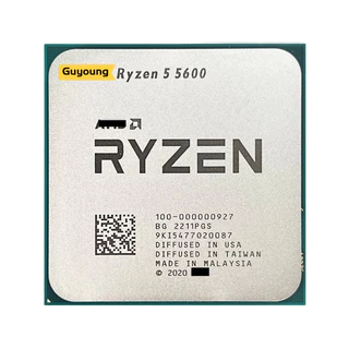 YZX Ryzen 5 5600 R5 5600 3,5 GHz Processador De CPU De 6 Núcleos De 12 Fios 7NM L3 × 32M 100-000000927 Soquete AM4