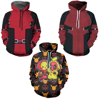 Deadpool Hoodie Superhero Sweater Impressão 3D Jaqueta Unisexo Pullover
