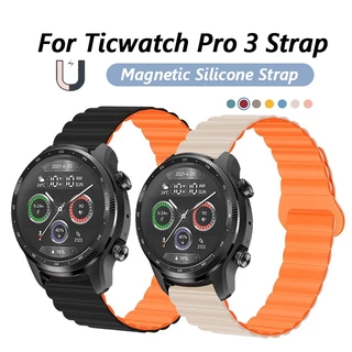 Pulseira De Silicone Para Ticwatch Pro 3/X Magnética/S2/E2 Substituição 22mm Macia