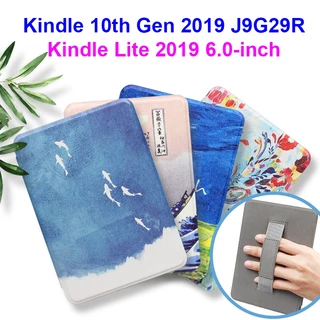 Para Kindle 10th Generation 2019 6.0-inch Modelo J9G29R e-Book Readers Casing Hold Hand Flip Case Padrões De Moda Pintados Capa De Proteção Da Pele
