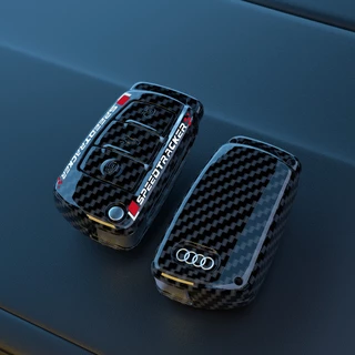 Capa Em Fibra De Carbono Estilo Carro Chave Para Audi A1 A3 A4 8P 8L 8V A5 B6 B7 A6 A7 C5 C6 Q3 Q5 Q7 4F S3 S4 S6 RS3 TT