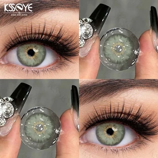 2pcs Lentes De Contato Coloridas 14.0mm Tamanho Mini 2024 Novo Estilo Siri Série Uso Anual Marrom Verde em Oferta na Shopee