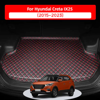 Tapete Porta-Malas Para Hyundai Creta IX25 2015 2016 2017 2018 2019 2020 2021 2022 2023 , material De Couro Impermeável Proteger O interior Do Carro .