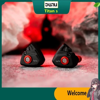 DUNU TITANS Fone De Ouvido Intra-Auricular HIFI De Alta Resolução 11mm Monitor Dinâmico De Acionamento IEM Earbuds 2Pin 0.78mm Com Cabo Destacável TITAN S