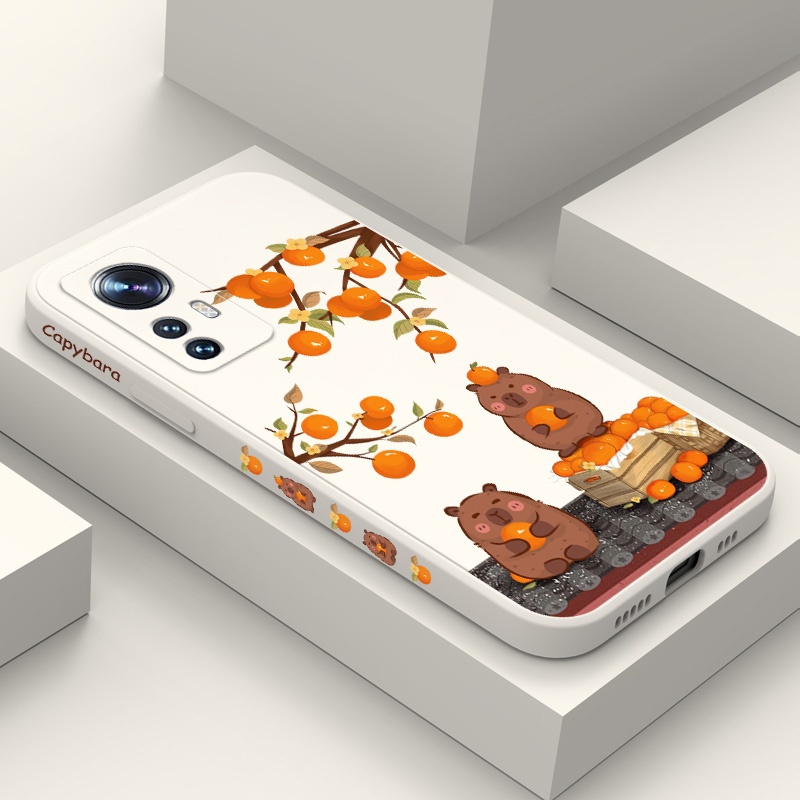 Capa Para Telefone Orange Capybara Xiaomi Mi 12 12X 11 10 9 Pro Lite 11Lite 5G Design Criativo