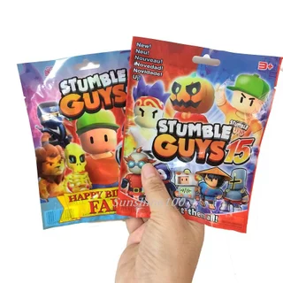 Random 1pack Stumble Guys Figura Game Toy Q Versão PVC Modelo Bonecos Com Cartões Figuras De Ação Kids Xmas Aniversário Presentes