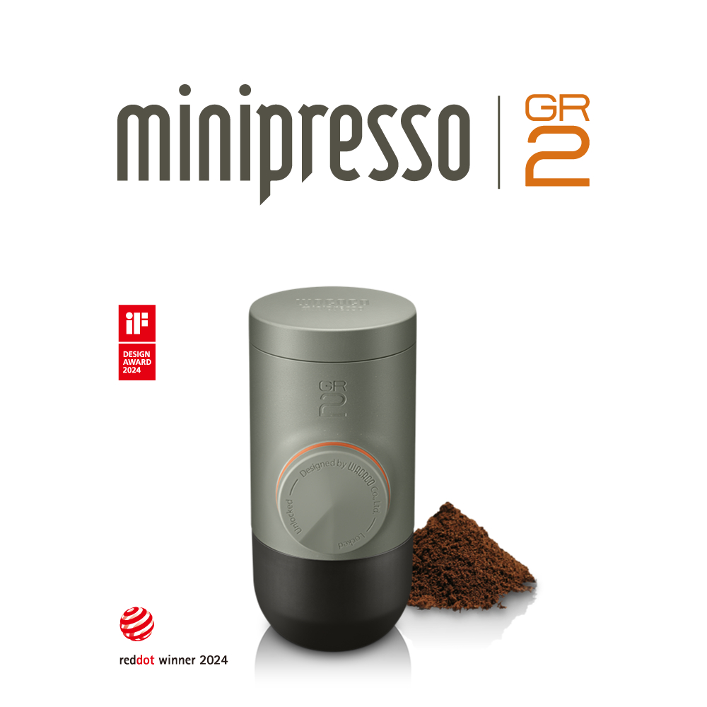 Wacacoco Minipresso GR2 Máquina De Café Expresso Compatível Com Moído , Cafeteira Portátil 18 Bar Operada Manualmente On The Go , Ultra-Small Para Viagens Cli De Acampamento De Pesca