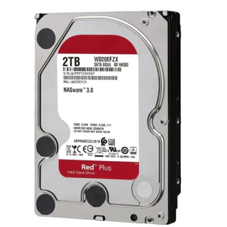 2TB Red Plus NAS HDD Interno Do Disco Rígido 5400 RPM , SATA 6 Gb/s , CMR , Cache De 128 MB , 3,5 "-WD20EFZX