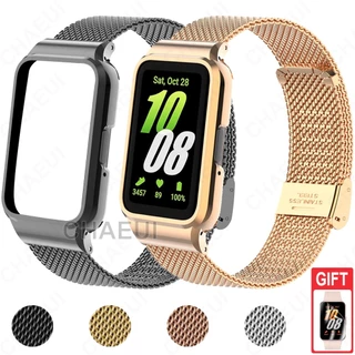 Cinta Metálica Com Estojo Pulseira De Aço Inoxidável Para Galaxy Fit 3
