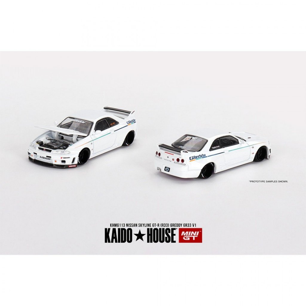 Mini GT x Casa Kaido KHMG113 1/64 NISSAN SKYLINE-R R33 GREDDY GR33