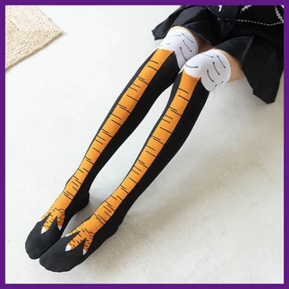 1 Par De Meias De Garra De Frango , Para Bezerros Femininos Skate Engraçadas Da Moda