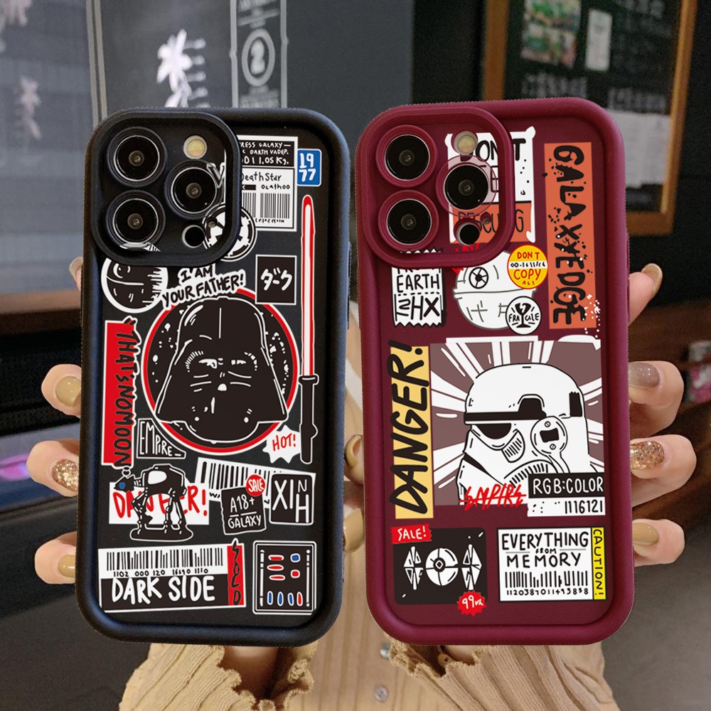 Para Samsung Galaxy S24 S23 Ultra S22 Plus S21 FE S20 Fashion Star Wars Capa Protetora Total Anti-Queda