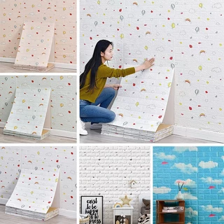 Papel De Parede Auto-Adesivo 3D Adesivos Tridimensionais Decoração Da Do Quarto Das Crianças anti-Colisão À Prova D'água