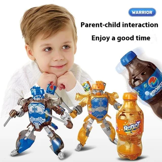 Tobot Brothers Anime Drinking Robot Toys Cartoon Deformado Robô Soda Mecha Modelo Guerreiro Criativo Deformação Educacional Brinquedos Educacionais Para Crianças Meninos