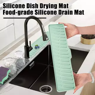 Torneira De 60/42 * 10cm De Silicone Splash Guard Para Banheiro De Cozinha , Esteira De Banho Com 5 ° Inclinação Inclinada E