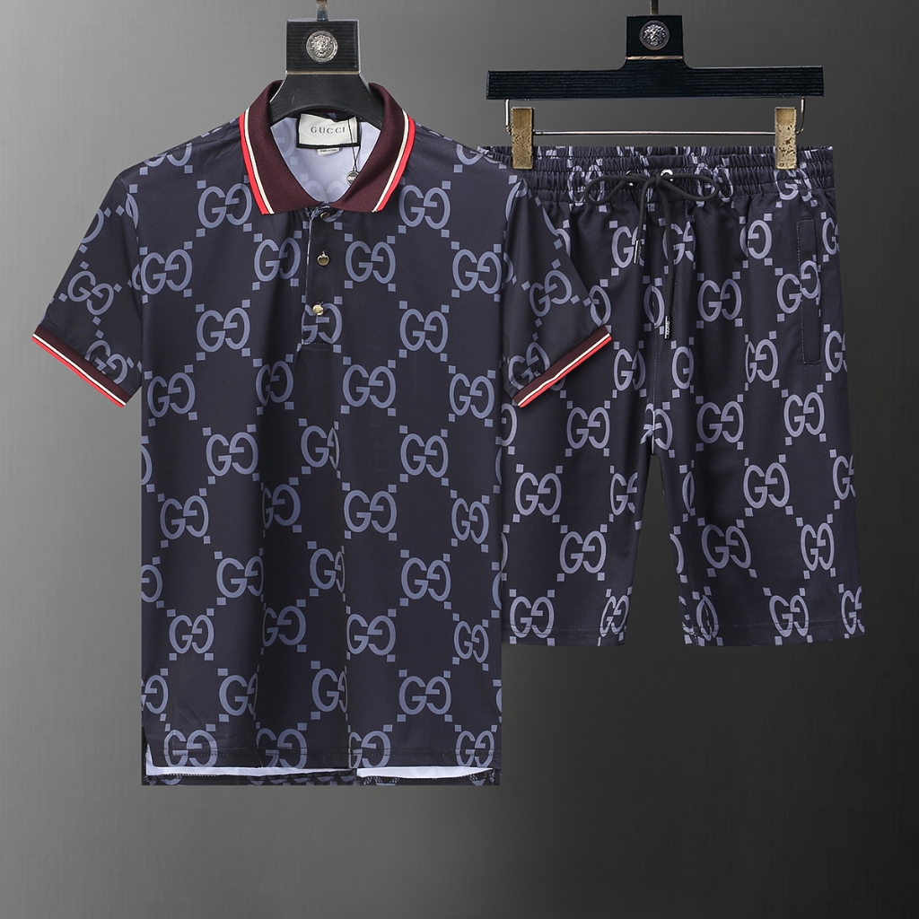 New_GUCCI Camiseta De Verão Masculina De Algodão Com shorts MM1961