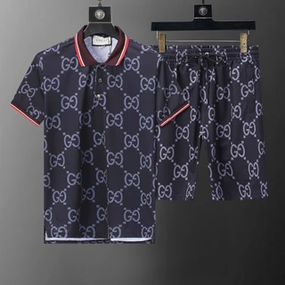 New_GUCCI Camiseta De Verão Masculina De Algodão Com shorts MM1961