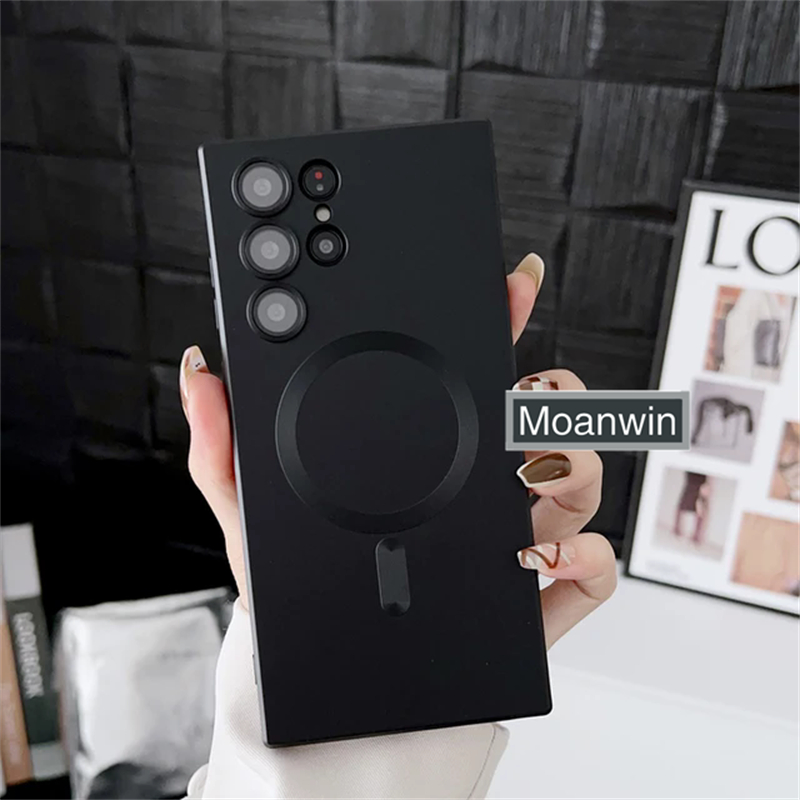 Luxo Para Magsafe Magnetic Wireless Charge Phone Cases Samsung Galaxy S24 S23 S22 S21 Ultra Nota 20 Cover