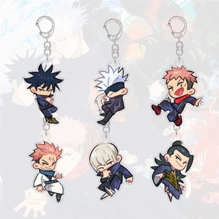 Chaveiro Jujutsu Kaisen Cartoon Ornamento Acrílico Acessórios Correntes Chaves Pingente Fofo em Oferta na Shopee